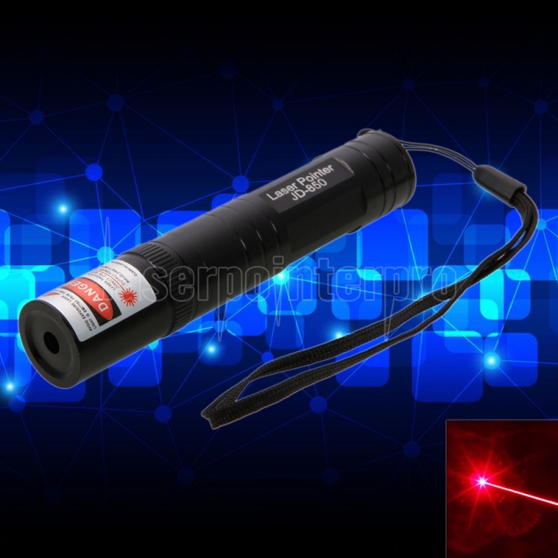 200mW 650nm Ricaricabile Puntatore laser rosso Fascio di luce Singolo punto  nero - IT - Laserpointerpro