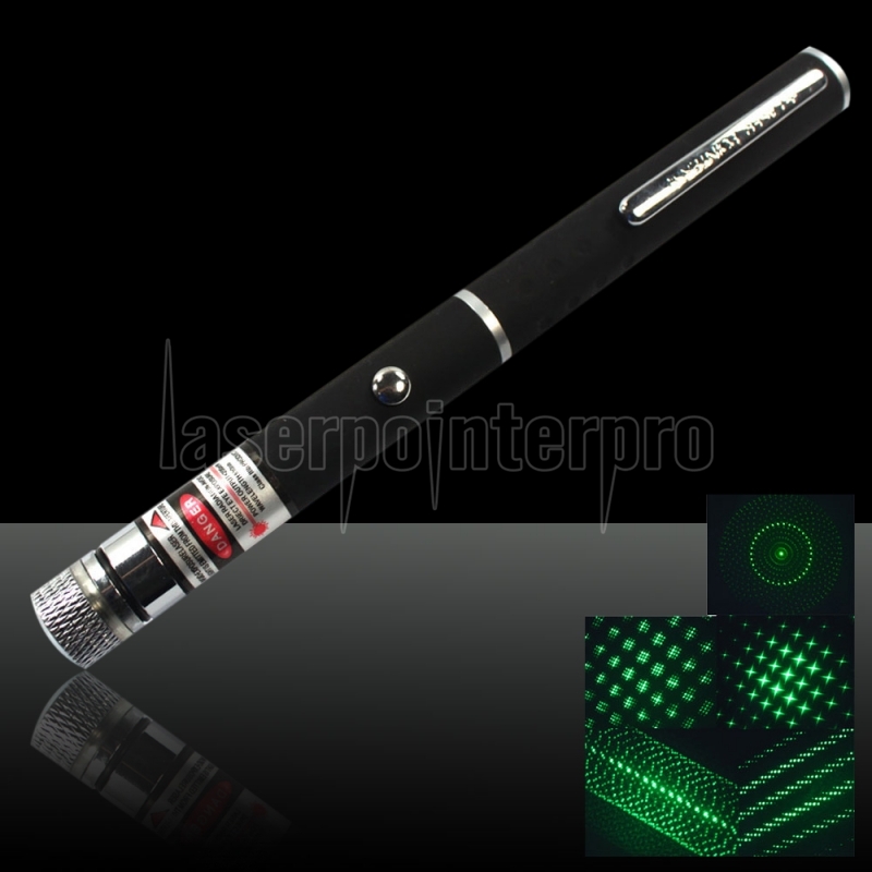5-in-1 200mW 532nm Open-back Kaleidoscopic Green Laser Pointer Pen es