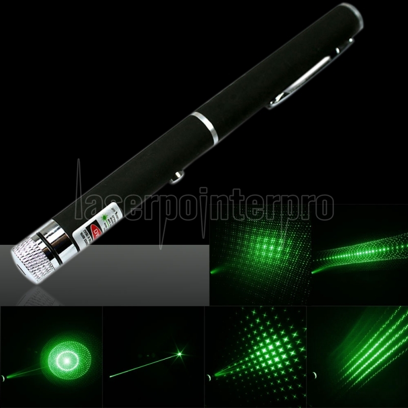 5 en 1 100mW 532nm Mid-open stylo pointeur laser vert