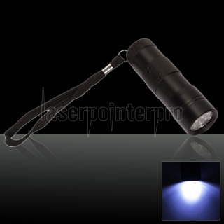 12 LED lampe torche noir