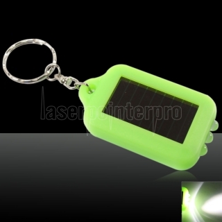5Pcs 3 LED Mini Solar Energy 5Pcs Flashlights Keychain Green