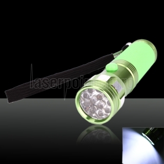 14 LED 110 Lumens Fluorescent Flashlight Torch Green