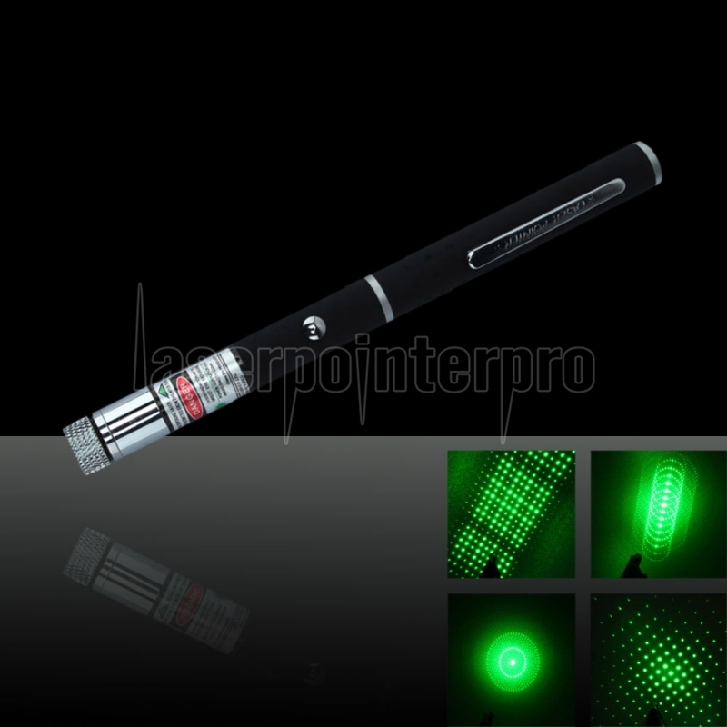 5 en 1 200 mW 532nm Pointeur Laser Kaleidoscope Dos Ouvert Vert