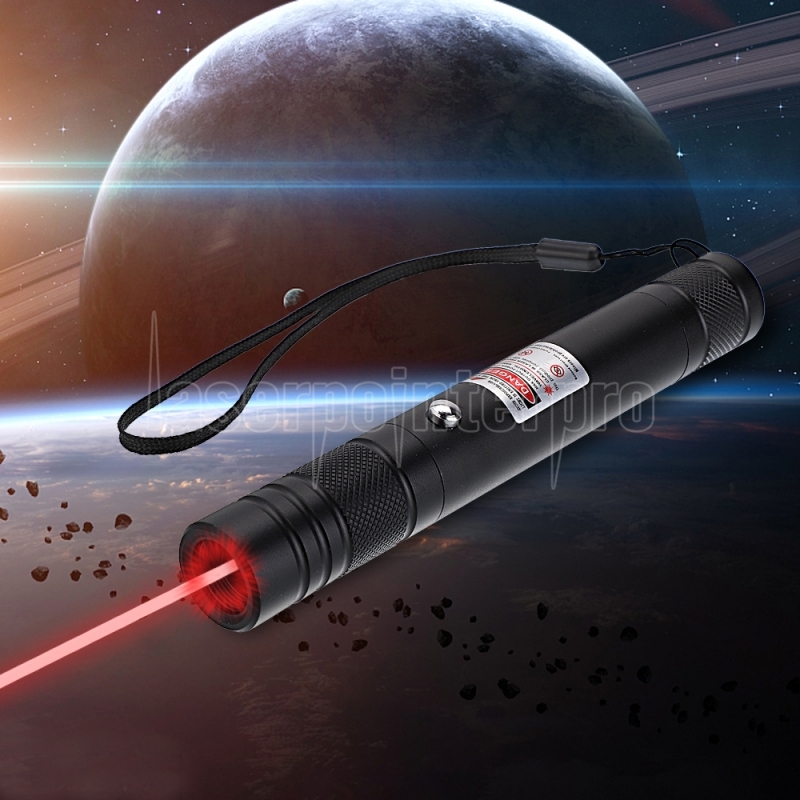 Pointeur laser rouge rechargeable 200mW 650nm, noir, point unique - FR -  Laserpointerpro