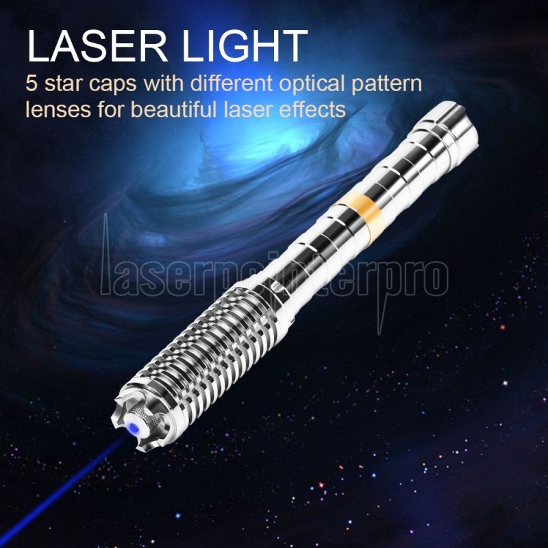 450nm 5mW Blue Dot Laser Pointer Focus Battery Handheld Pen