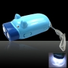 LED Pig Shaped Hand Pressing Dynamo Flashlight blue