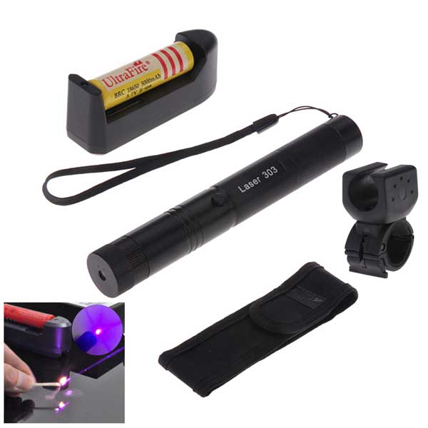 SHARP EAGLE 200mW 405nm pointeur laser violet clair ciel étoilé avec support et étui noir