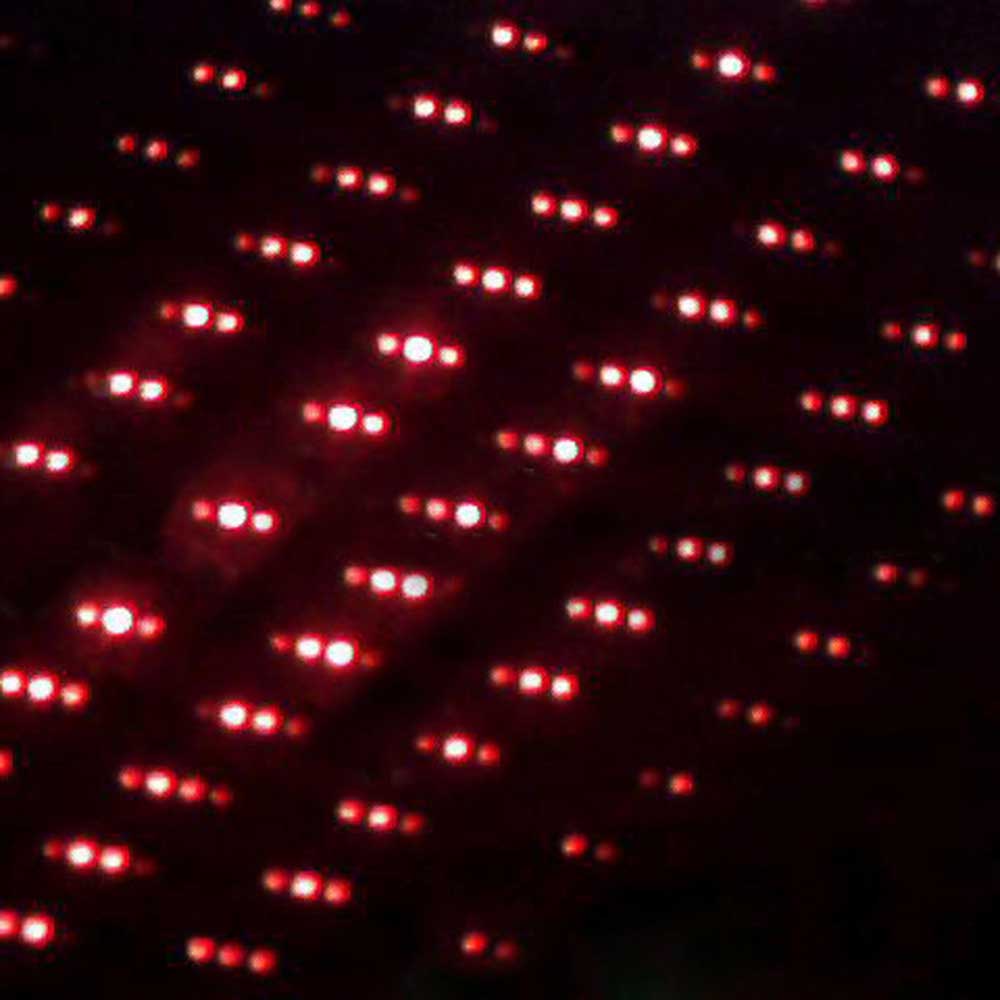 500mW 650nm Involucro in acciaio Caleidoscopio Starry Sky Style Puntatore laser rosso Argento
