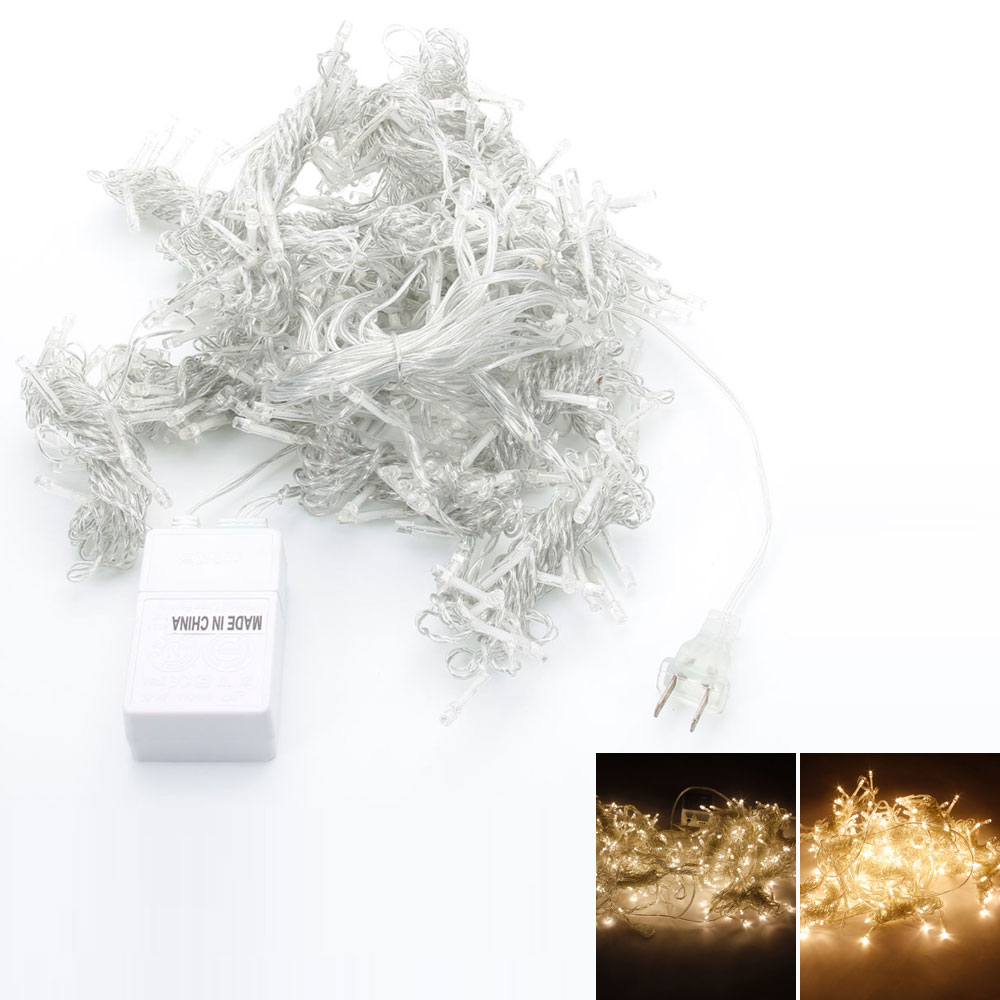 3 M x 3 M 300-LED Luz Branca Quente Romântico Decoração de Casamento Ao Ar Livre Decoração Da Cortina Corda Luz (110 V) Padrão DA UE plugue