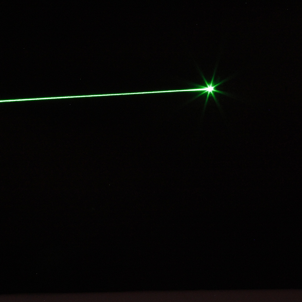 50mW 532nm luz verde clipe ponteiro laser prata