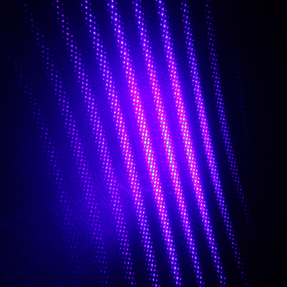 Alcance láser de luz azul de cinco cabezas 10000mW Plata