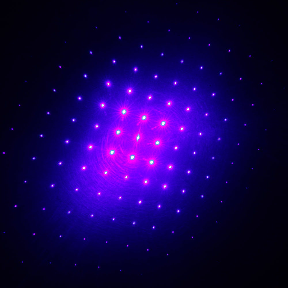 10000mW cinco cabeças de luz azul laser mira prata