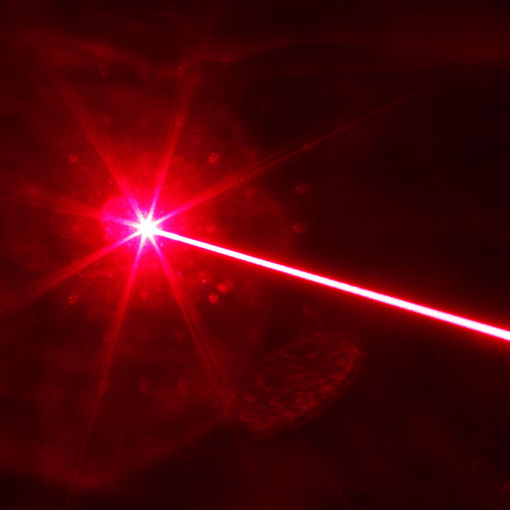 200mW Professional Red Laser Pointer Anzug mit 16340 Akku & Ladegerät Schwarz