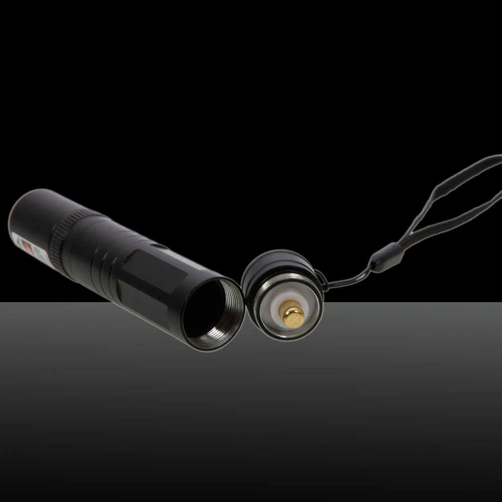 Terno profissional de 200mW para ponteiro laser verde com 16340 bateria e carregador preto (850)