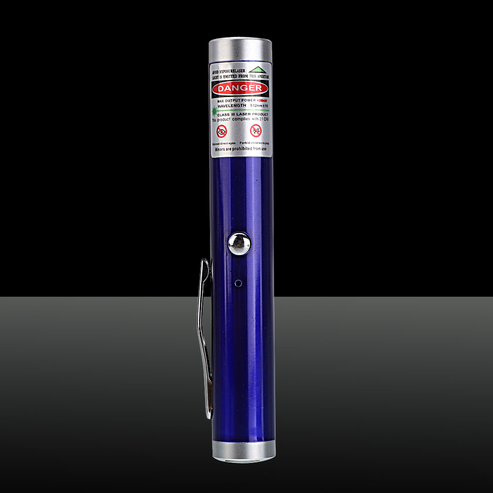 Pointeur laser rechargeable à point unique 200mW 532nm Green Beam Light Bleu