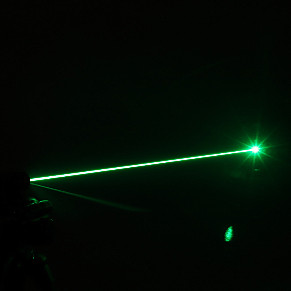 200mW 532nm feixe de luz verde único ponto recarregável Laser Pointer Pen Silver