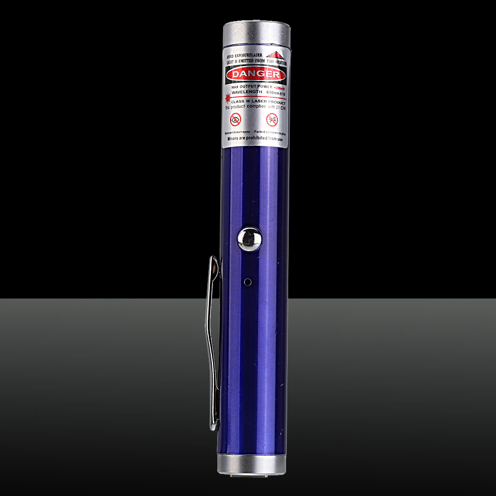 200mW 650nm Ricaricabile puntatore laser rosso Luce blu a punto singolo -  IT - Laserpointerpro