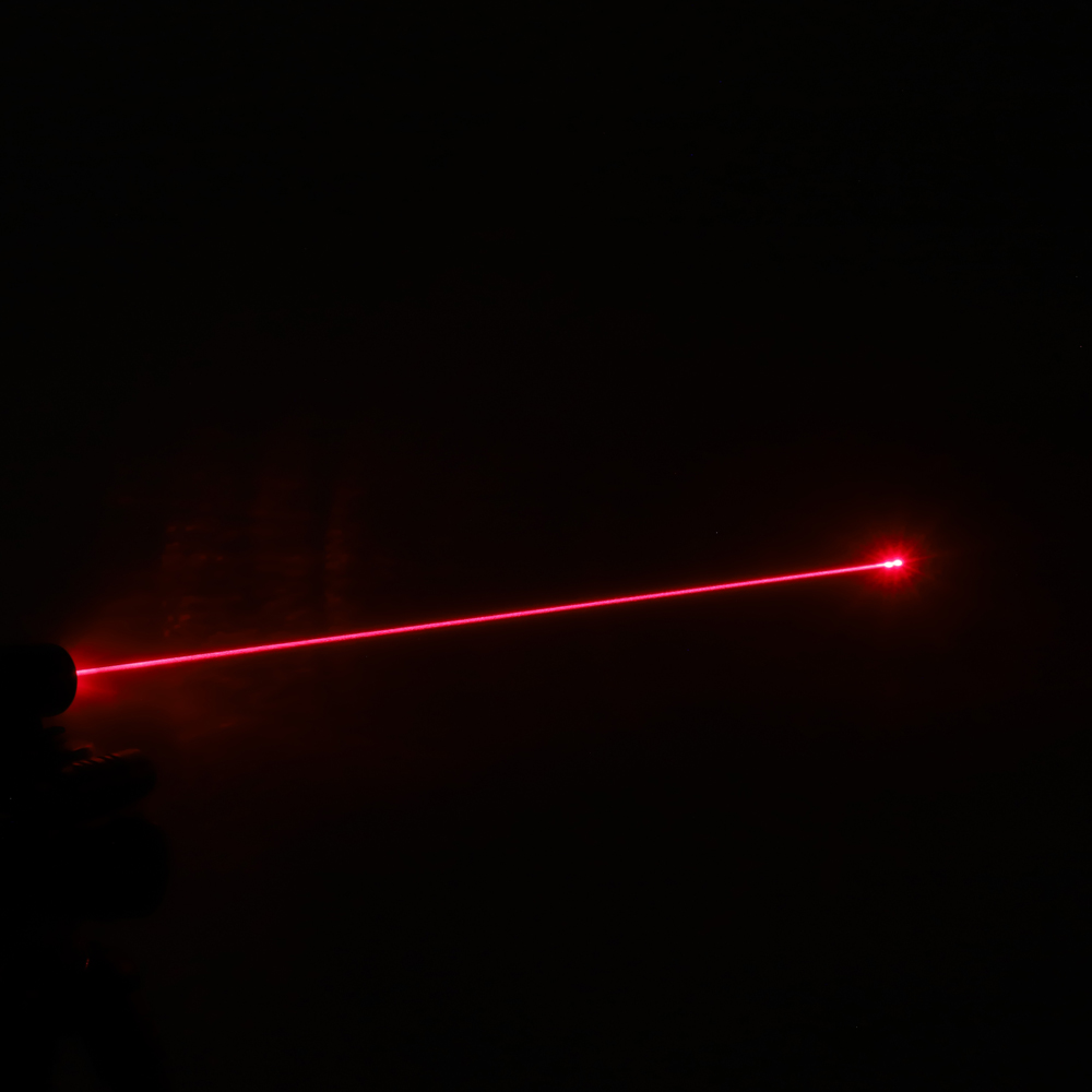 200mW 650nm Red feixe de luz ponto único recarregável Laser Pointer Pen Silver