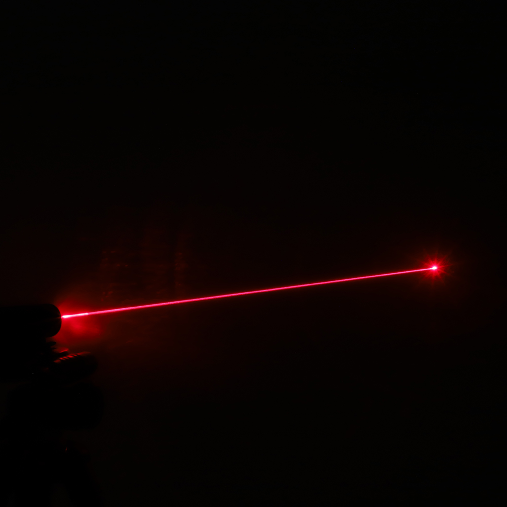 Luz de haz de puntero láser rojo recargable de 200 mW 650 nm Punto único negro