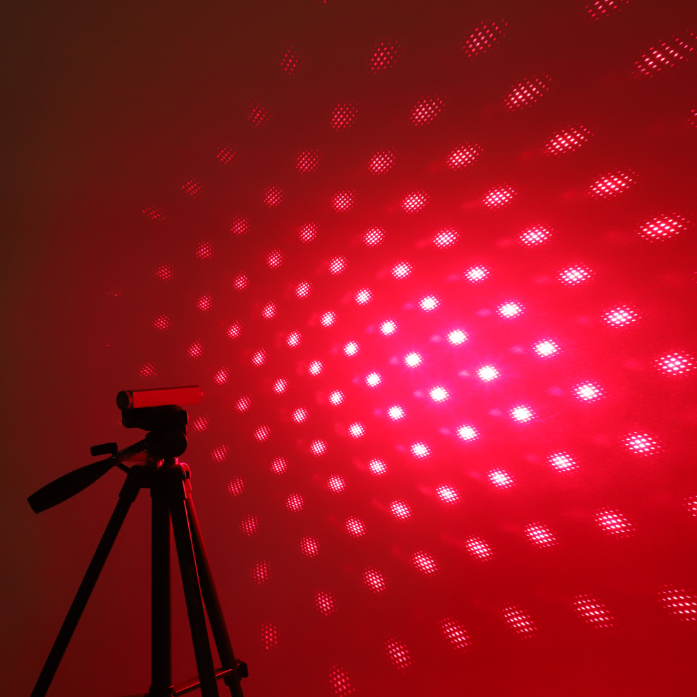 305 200mW 650nm 5 em 1 Recarregável Vermelho Laser Pointer Feixe De Luz Estrelada Laser Preto