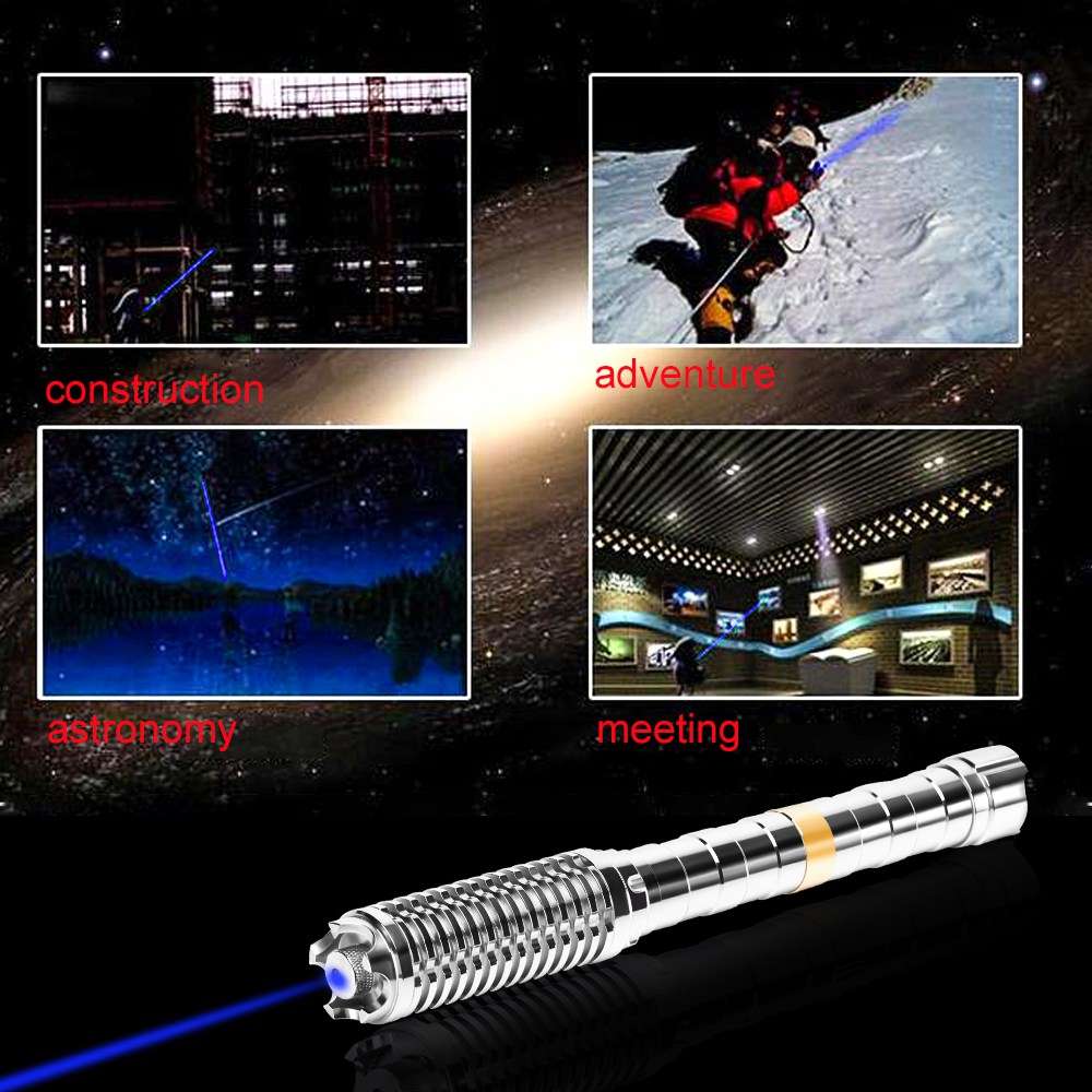 Puntatore laser blu USB a due modelli 500nm 450nm 5 in 1
